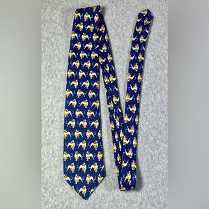 Vintage 1990's Brooks Brothers Makers  Silk Tie Football Lion Made in USA Rare